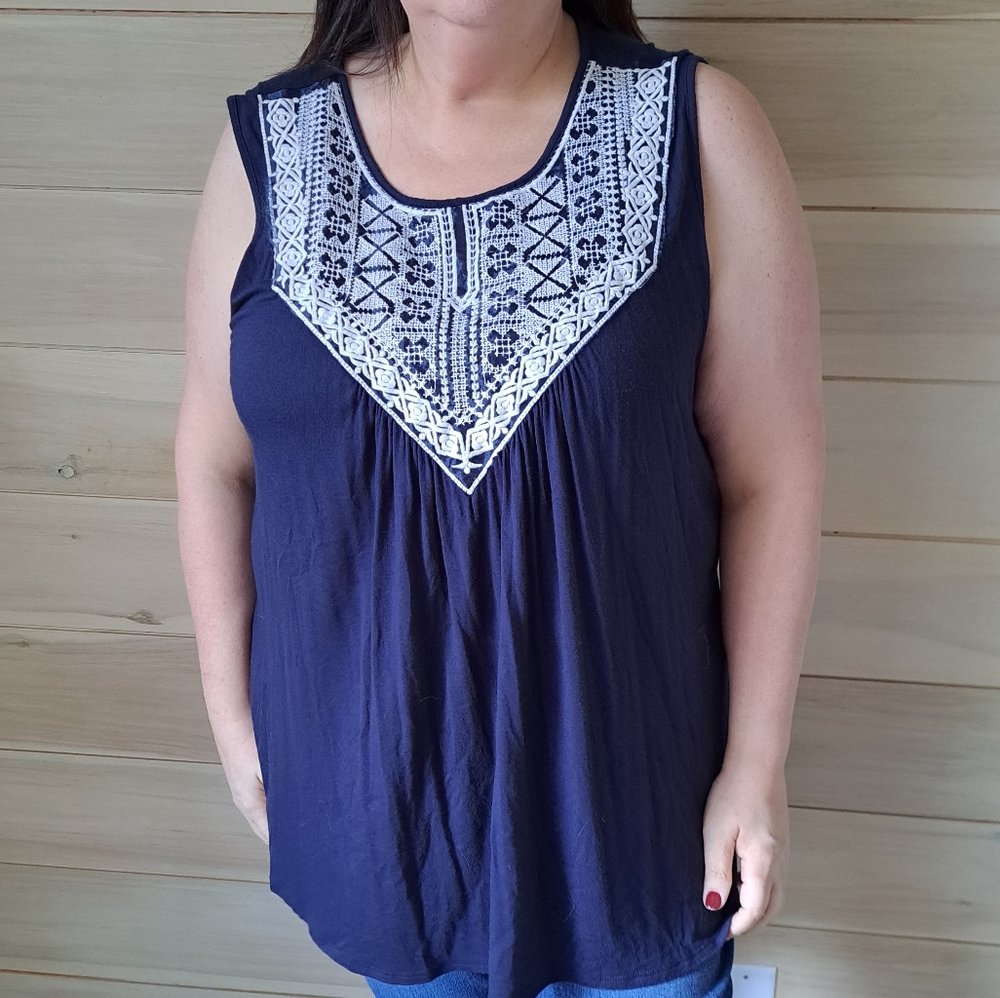 Womens Sleeveless Blouse 2X